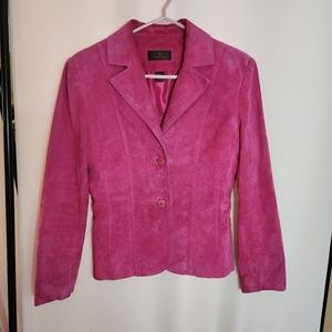 Genuine Leather Danier Hot Pink Suede Jacket, vintage, Y2K